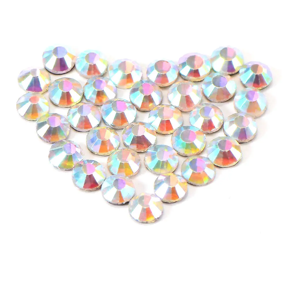 1440Pcs DIY Rhinestones Hotfix Crystal Ab Ss16 4Mm Flatback Glass for Clothes Bag Jewelry Cellphone Craft Crystal Ab Rhinestones