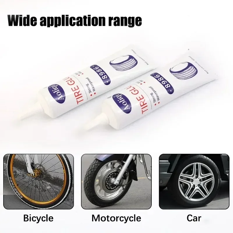 Car Tire Repair Glue Auto Black Rubber Wear-resistant Adhesive Instant Strong Bond Leather Strong Rubber Glues Tire Repair Tools