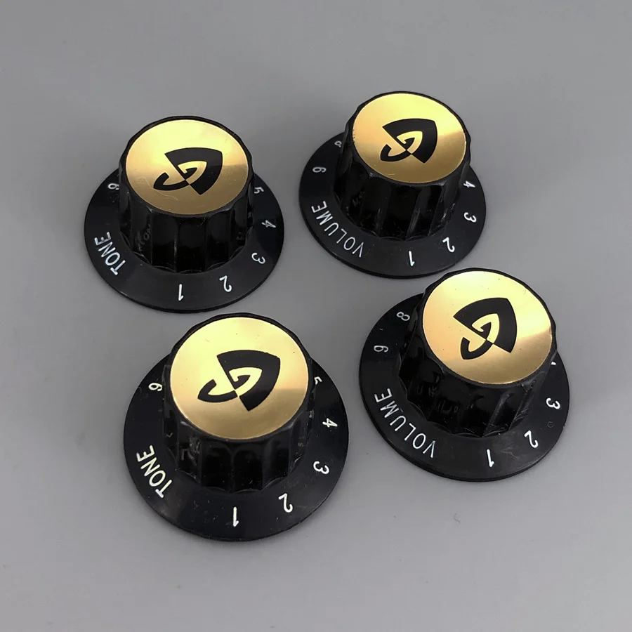 Guild Guitar Knobs Silver or Gold 4 Pieces Together