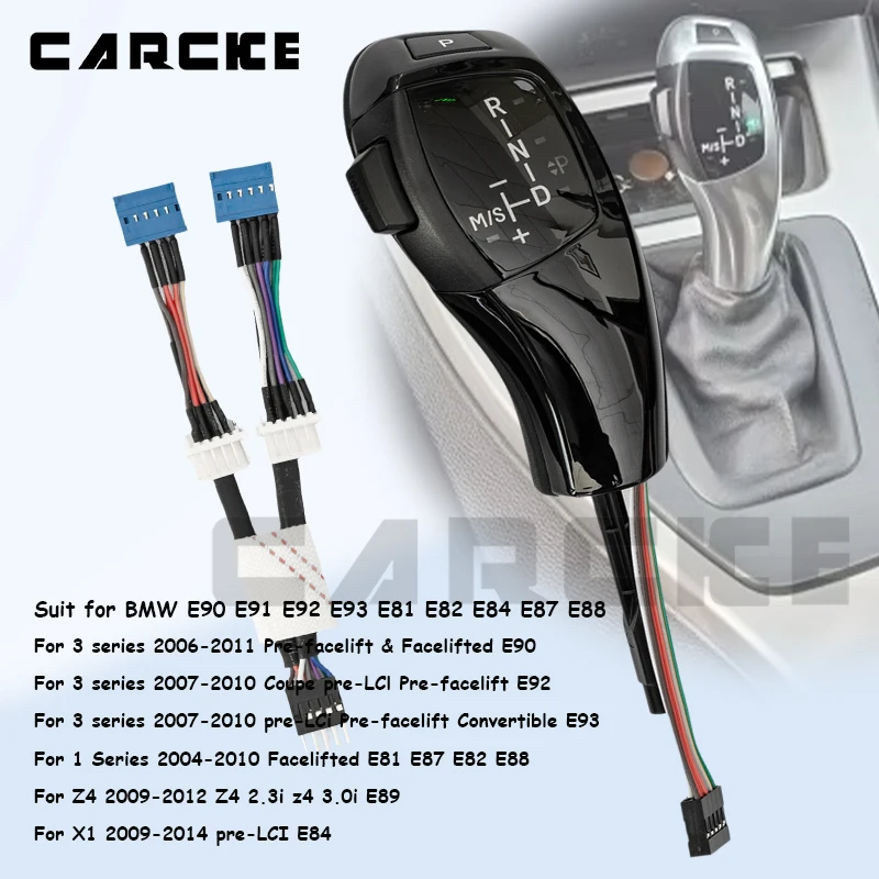Picture 5: E63 E90 Gear Shift Knob Car LED Lever Handle For BMW E87 E88 E90 E91 E92 E93 Automatic Transmission Shifter Knob Head Replace