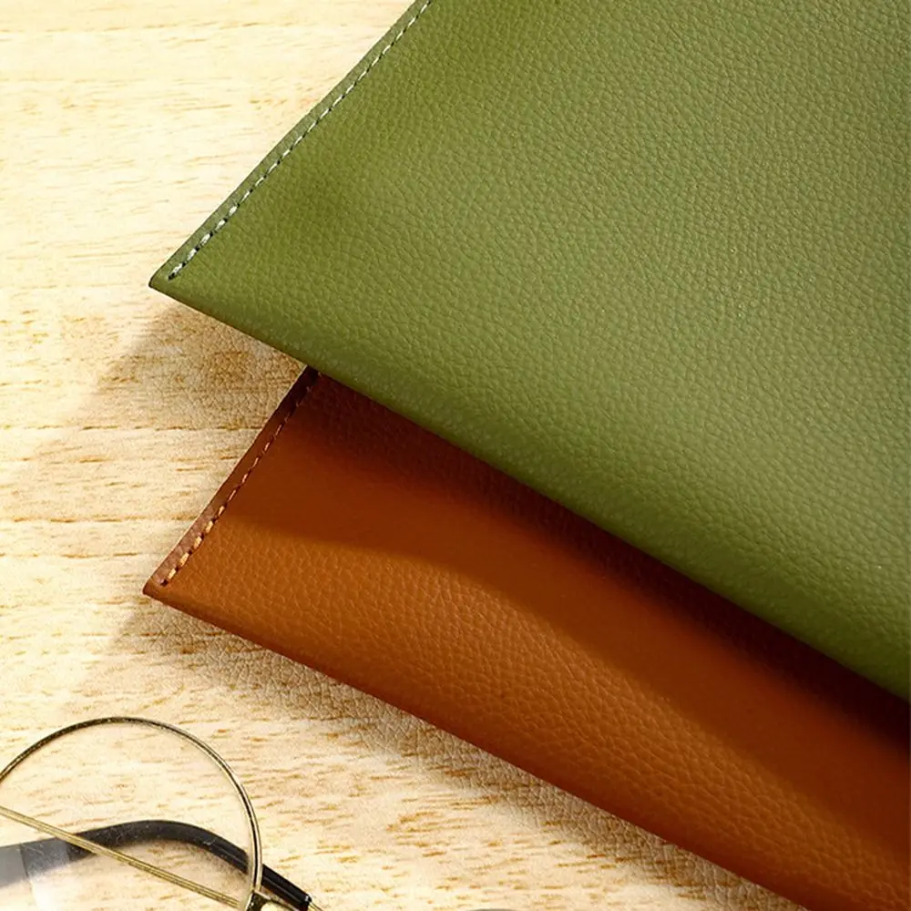 Large Capacity A4 Leather File Folder Waterproof Simple Business Leather Document Bag Portable Elegant Document Organizer Paper