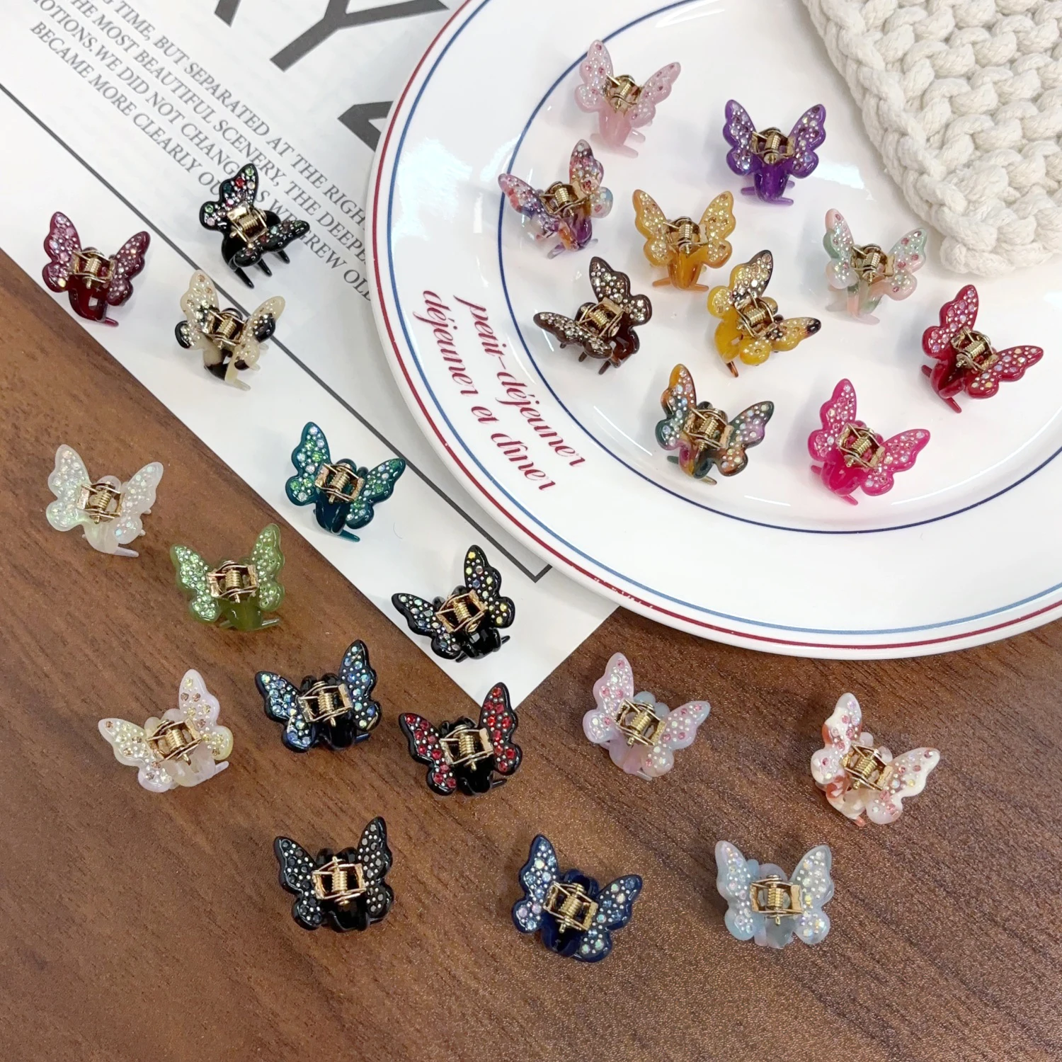 Hair Clip France Gold Label Cute Sparkling Water Diamond Front Hair Clamp Hair Accessories for All Hair Types