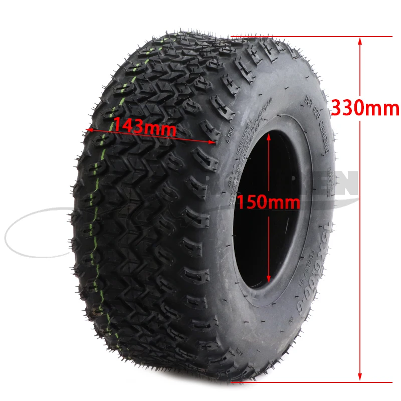 2Pcs/Lot 15X6.00-6  wear-resistant Wear-resistant and non-slip tubeless vacuum tire for Go kart accessories lawn mower ATV UTV