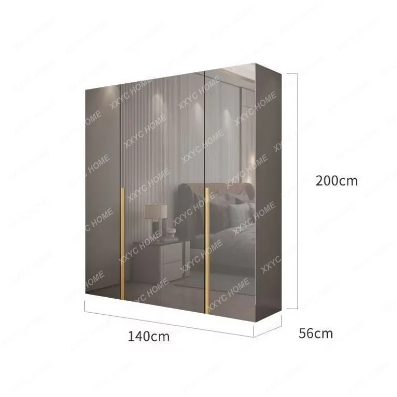 ML Light luxury glossy wardrobe home bedroom  wardrobe sideboard dresser combination
