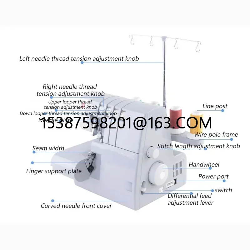 14SH854 househol Overlock Sewing Machine 2/3/4 Thread Overlock Sewing Machine 220V with Secret Overlock Sewing Machine