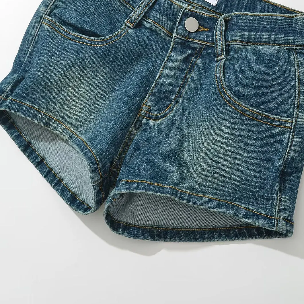 Lage taille Slim Fit Denim orts Zomer Uitgewachten Trendy Butt Enhancing Lange beenverlenging Hotpants Dames Faion