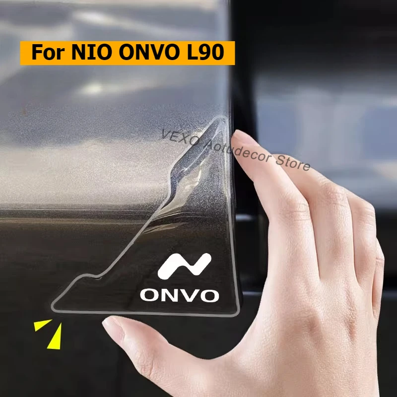 

For NIO ONVO L90 Door Corner Stickers Door Side View Mirror Anti-collision Strips Modified Accessories Car Protector Decoration