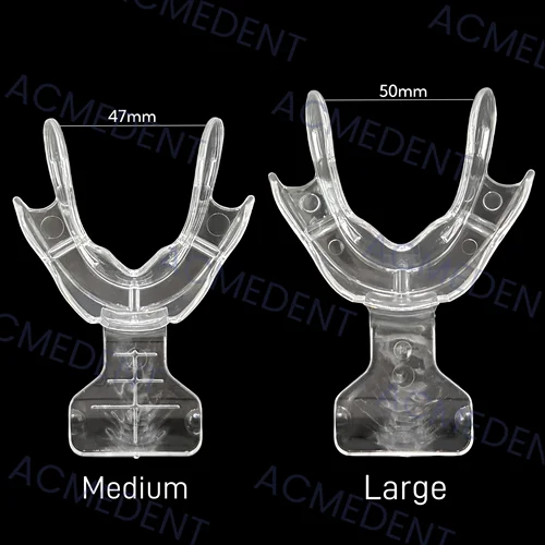 Imagen 2 del producto Bandejas de impresión Dental FCB, marco de plástico, bandejas de impresión cortada, mandíbula edentosa, sin estrés, esterilizado en Autoclave 134 ℃   Grande+Medio