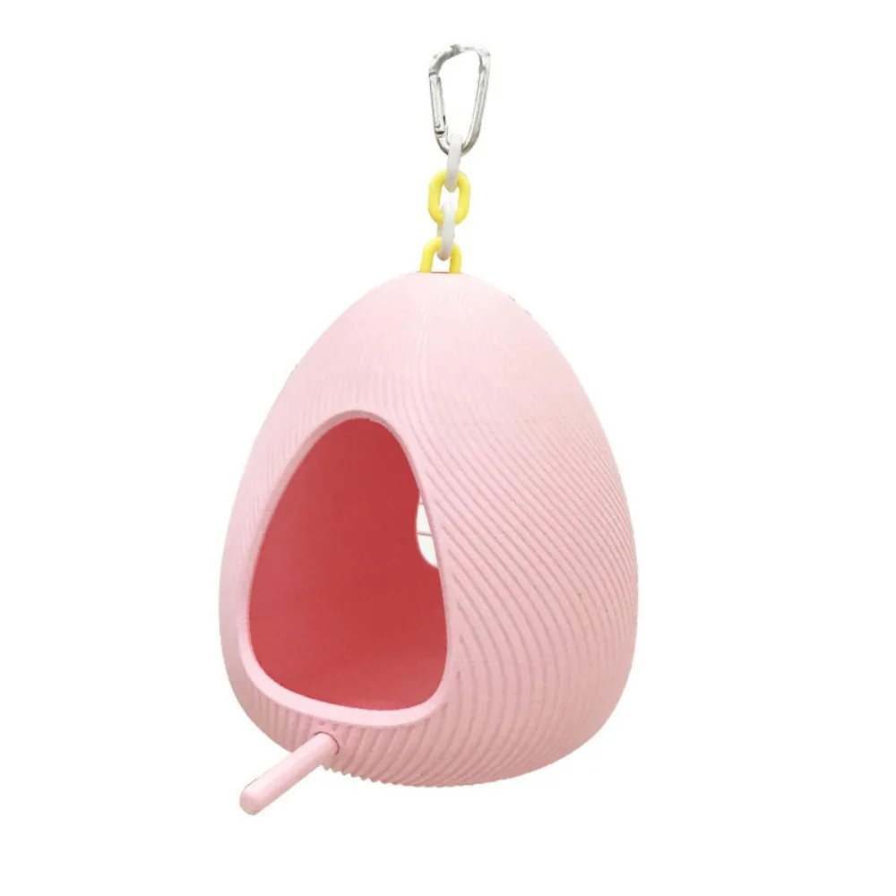 

Practical Egg Shape Hanging Birdhouse Bite Resistant with Stand Bird Nest Stable Parrot Hammock Relieve Boredom
