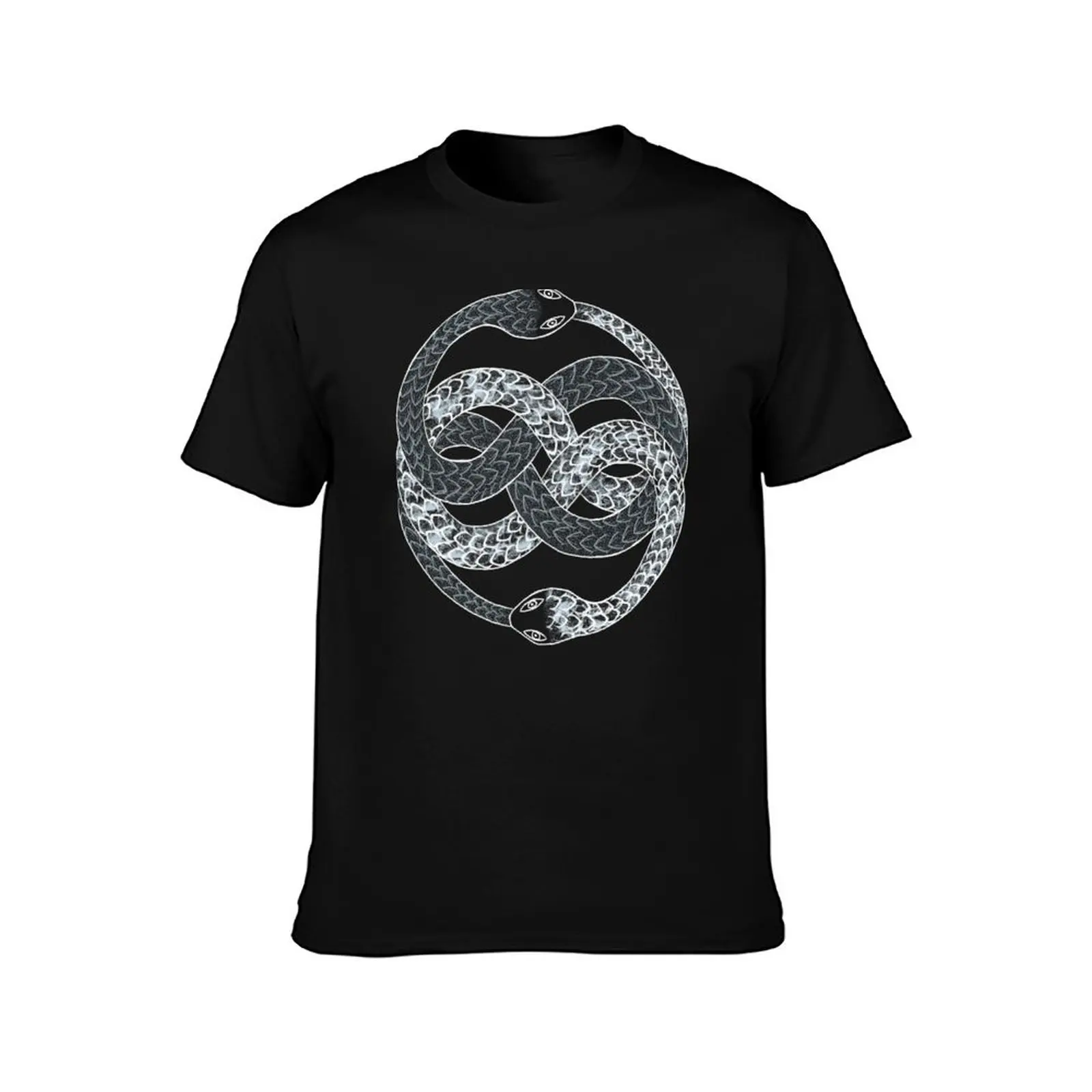 AURYN uroboros. Snake biting it's own tail. Neverending story. T-Shirt Summer Casual Cotton Tee Oversized Streetwear Tops