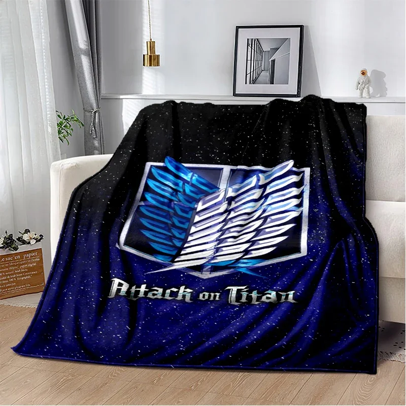 2025 New Style Attack on Titan Eren Cartoon Anime 3D Soft Flannel Blankets,Throw Blanket Comfortable for Beds Sofa Home Bedroom
