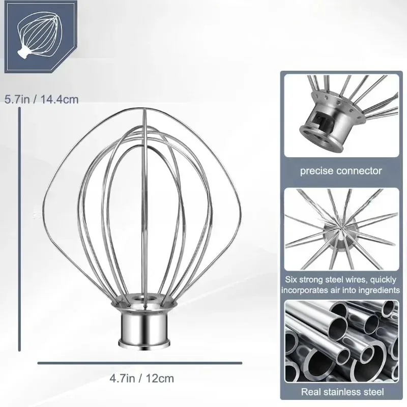 

Для миксера на подставке с чашей емкостью 4,5 Qt 5 Qt для кухонного доступа Крючок для теста K45B K45DH Плоский венчик с покрытием K45WW Проволочный хлыст подходит