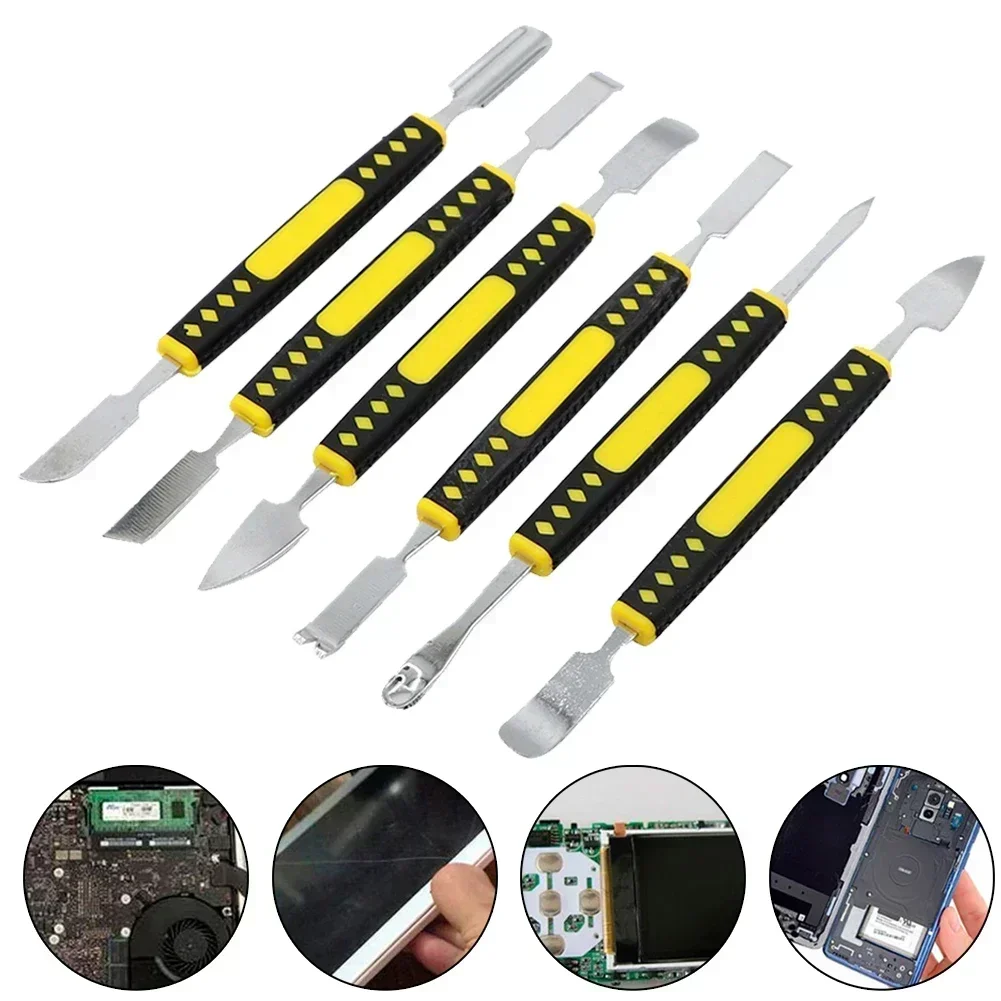 6pcs Hand Tools Set Phone Repair Tools Kit Disassembly Blades Pry Opening Tool Metal Crowbar Disassemble Kit Phone Spatula