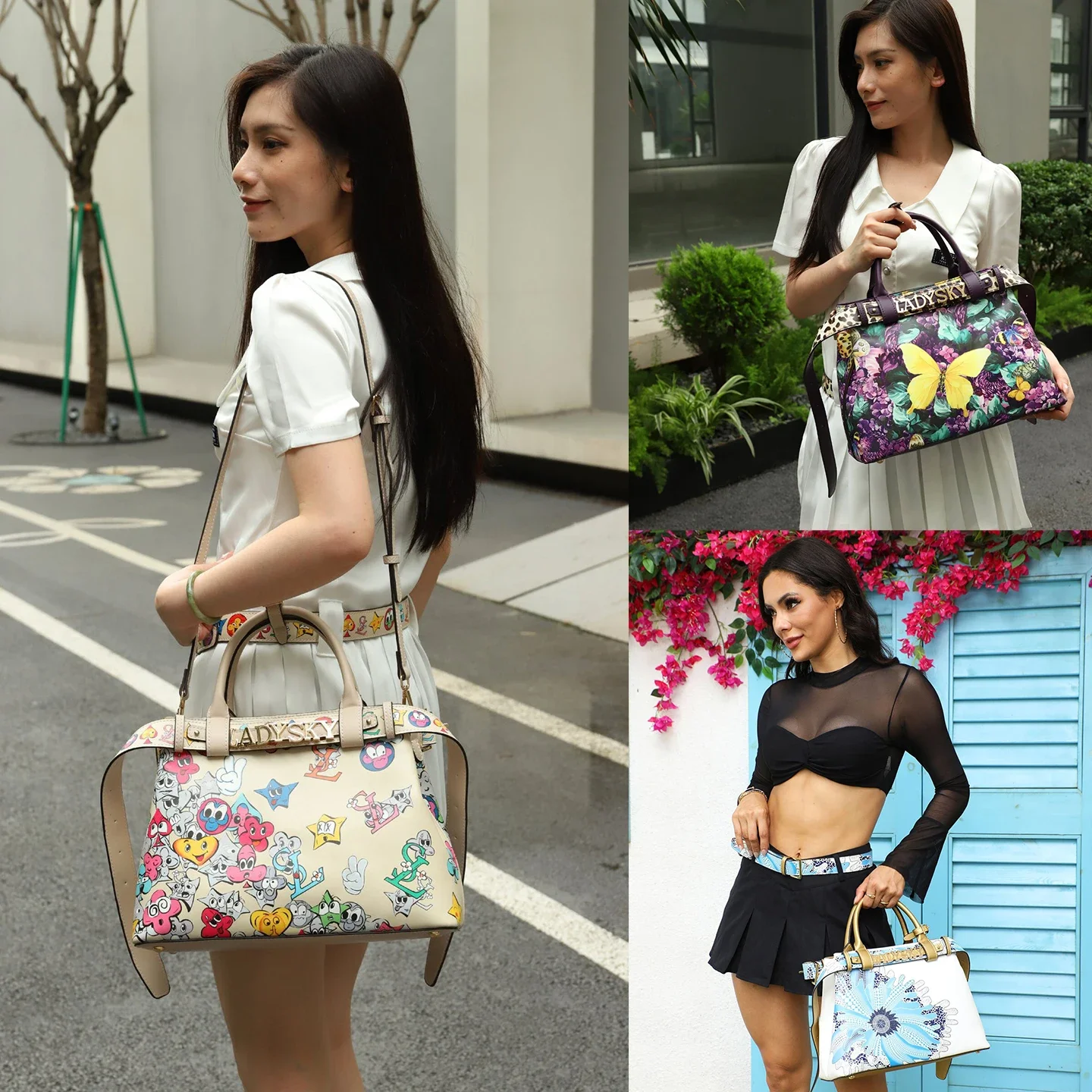 Floral Print Women Bag Large Capacity Luxury Handheld Tote Bag Fashion Shoulder Crossbody Bag Daily Outfit Accessories Ladies