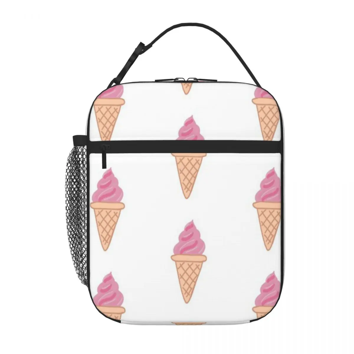 Hot Sale Pink Ice Cream Animal Face Neoprene Lunch Bag Urban Commute Food Storage Bag