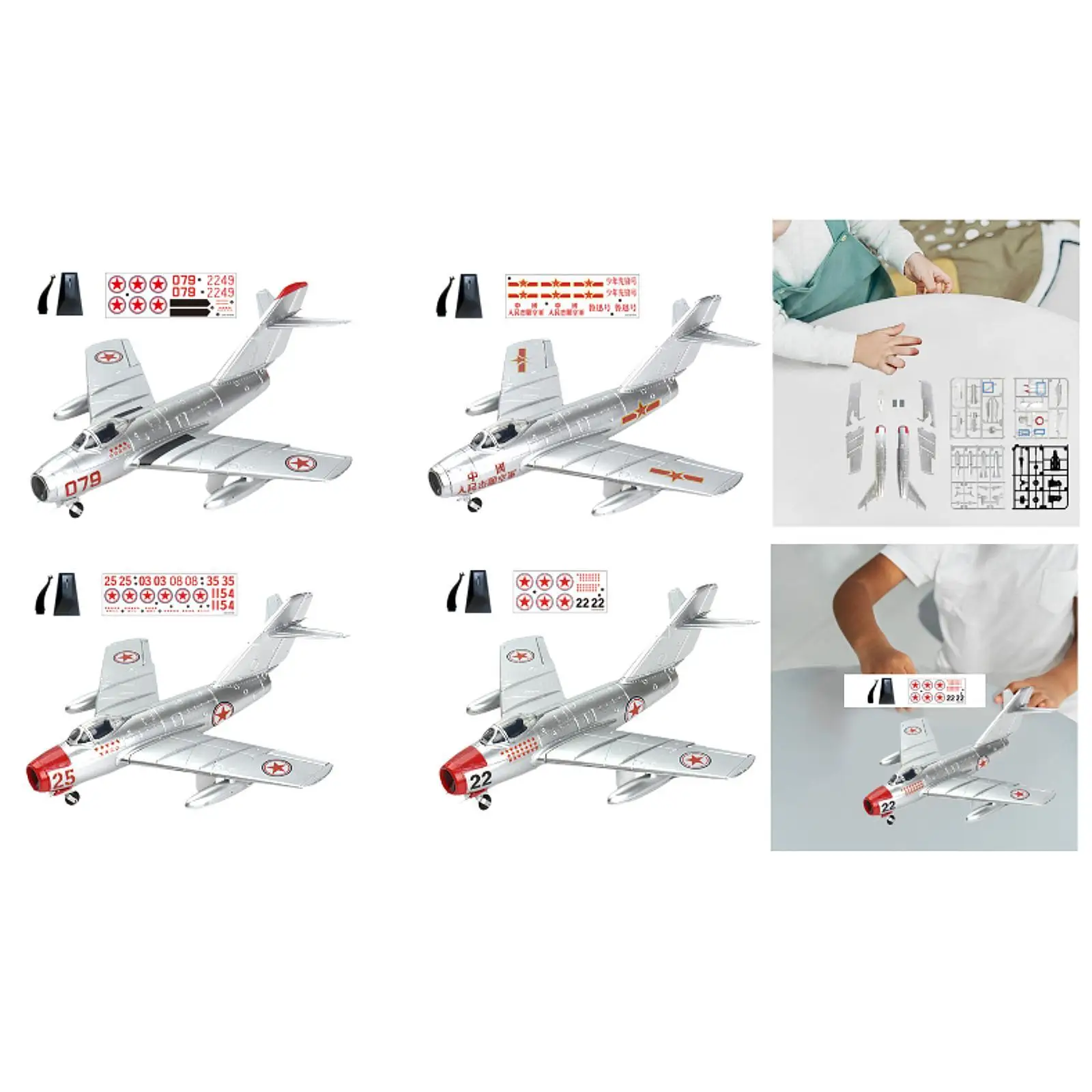 

1/48 Model Airplane, DIY Airplane Birthday Gift Table Decor, Assemble Boy Toys Ornament Fighter Jet Model,