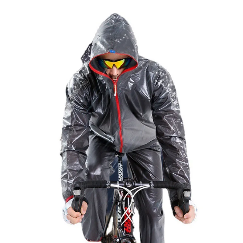 

Mountain bike, outdoor split raincoat, rain pants set, men's and women's waterproof cycling clothes, sunscreen poncho