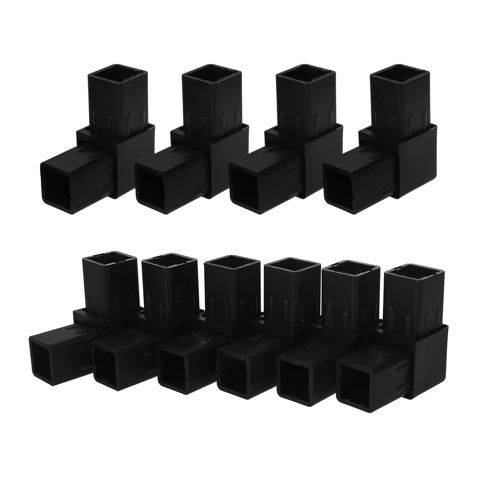 10Pcs Plastic Square Tube Connector 2 Way L Shape Tubing Fitting for Air Conditioning Hvac Systems Versatile Reliable Rigid