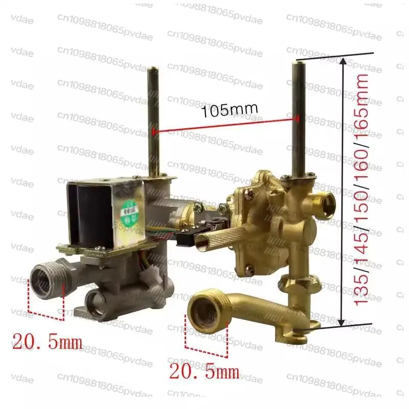 Low Water Pressure Start Threaded Interface Water Gas Linkage Valve Universal Assembly Valve For Gas Water Heater Accessories
