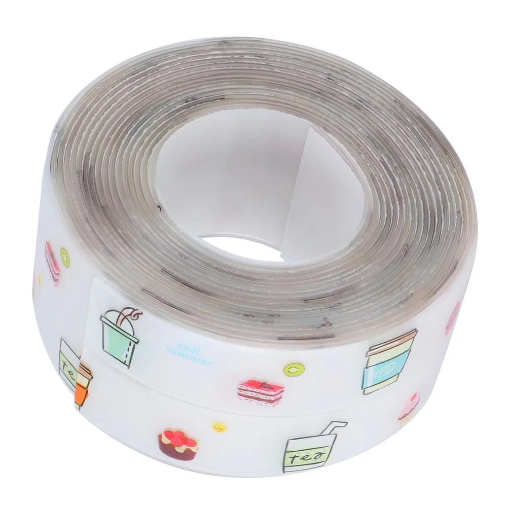 2pcs New Waterproof Caulk Tape Self Adhesive PVC Caulk Strip Caulk Sealing Tape Bathroom