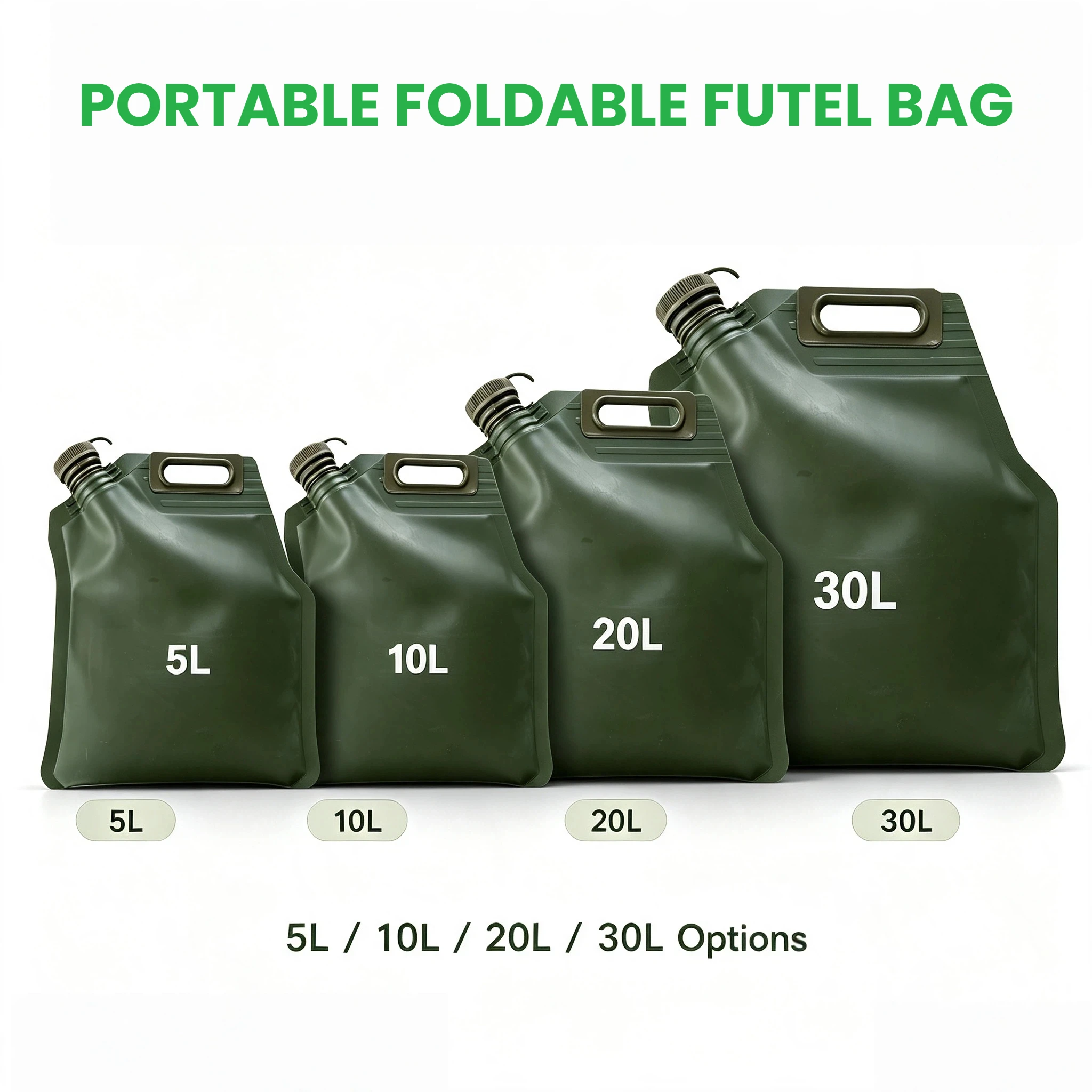 5L/10L/20L/30L Foldable TPU Fuel Bag Collapsible Leak Proof Portable Fuel for Motorcycle Generator Boat Outdoor