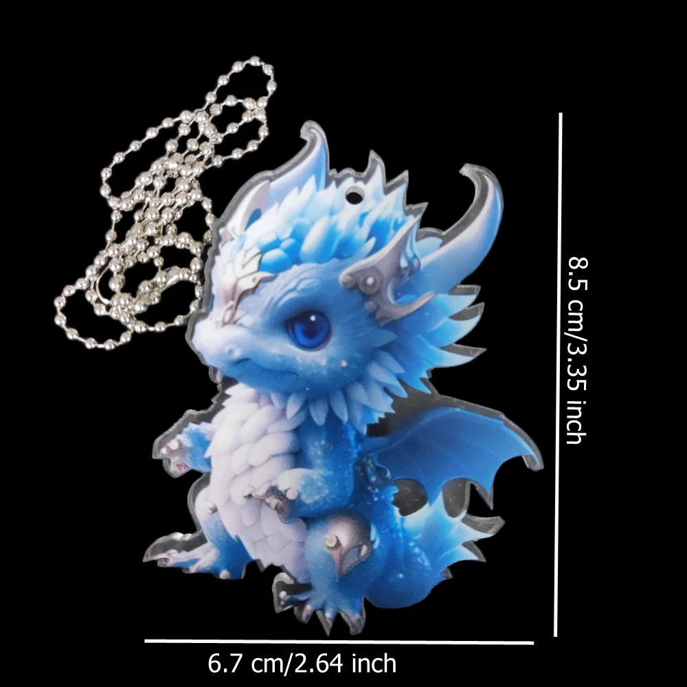 Novel Acrylic Cartoon Dragon Spring Festival Party Decoration Pendant Bag And Keychain Ornaments Car Rearview Mirror Accessories