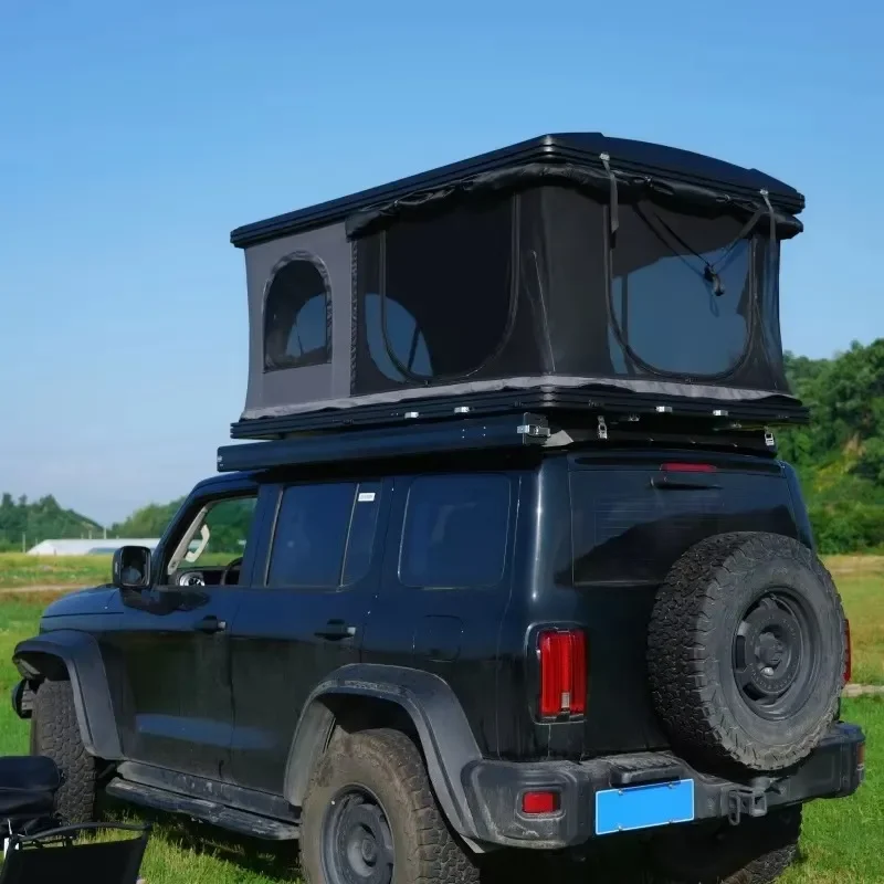 2025 New Waterproof Roof Tent ABS Composite Hard Shell Oxford for 4 Persons Outdoor Camping 4x4 Offroad