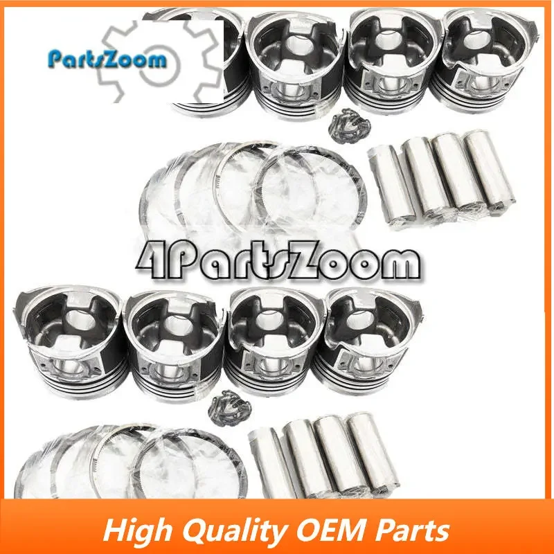 

8 Pcs Cylinder Piston& Piston Ring & Pin Kit For HINO F17D Engine Parts 137MM