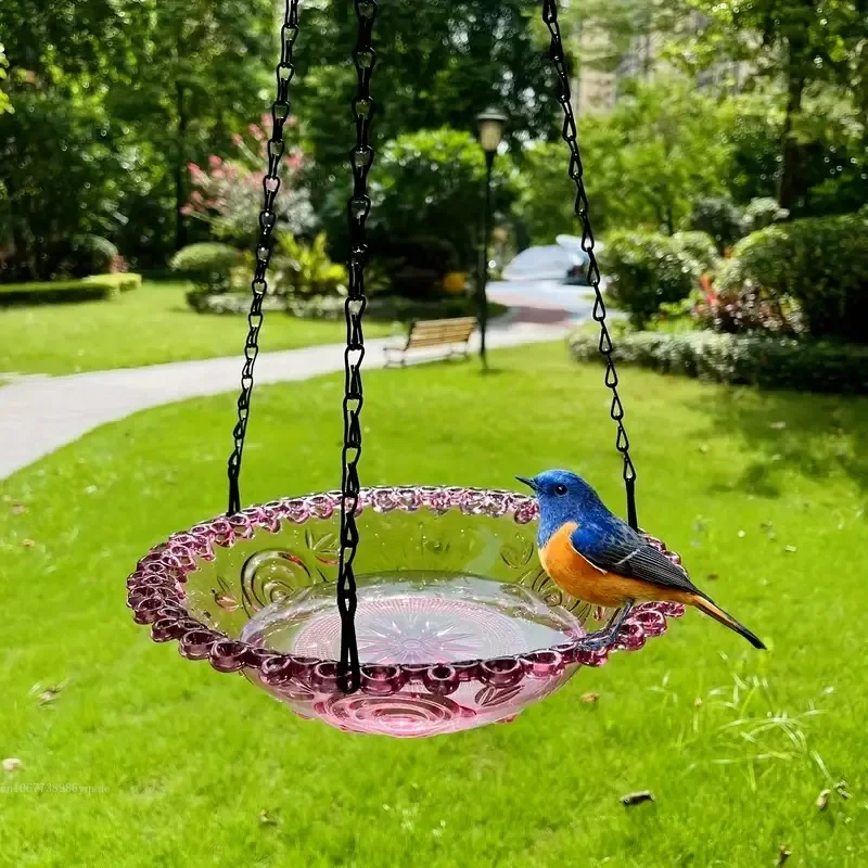 Comedero para pájaros, comedero vertical colgante, decoración de jardín, patio, granja, observación de pájaros de colibríes, comedero para pájaros al aire libre