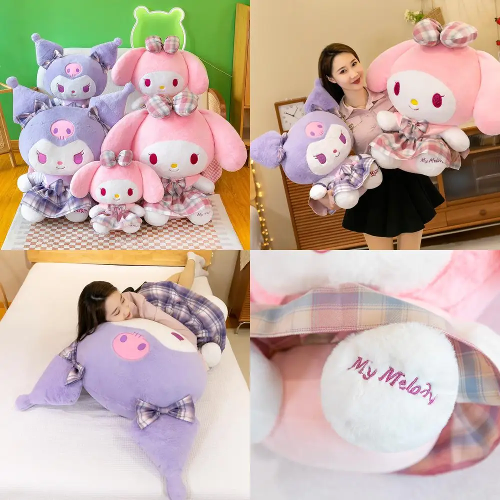

Kawaii Sanrio Kuromi My Melody плюшевая игрушка милая мягкая кукла для детей подарок на день рождения идеально подходит для девочек подарок друзьям