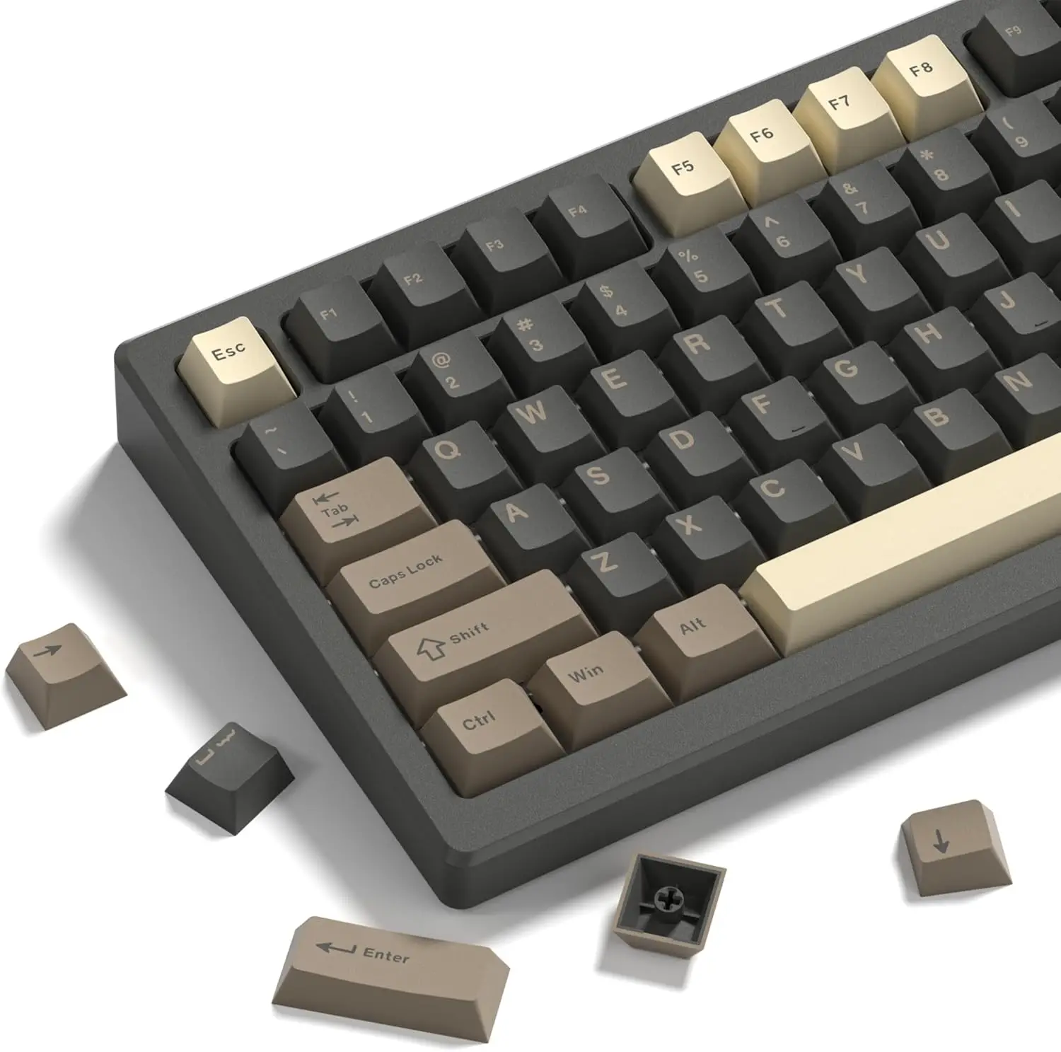 

PBT Keycaps Set 138 Keys, Cherry Profile Custom Keycaps 60 65 75 100 Percent for 61/64/68/84/87/100/104/108 R