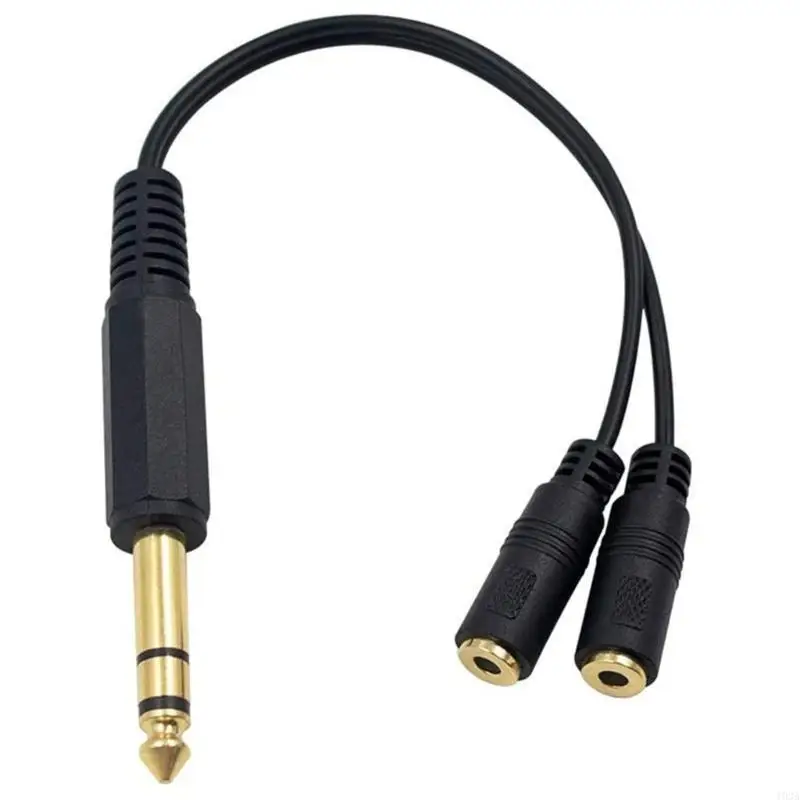 193A 6.35mm Y Jack-Splitter Extension Cable 6.35mm Male To 2 Port 3.5mm Female