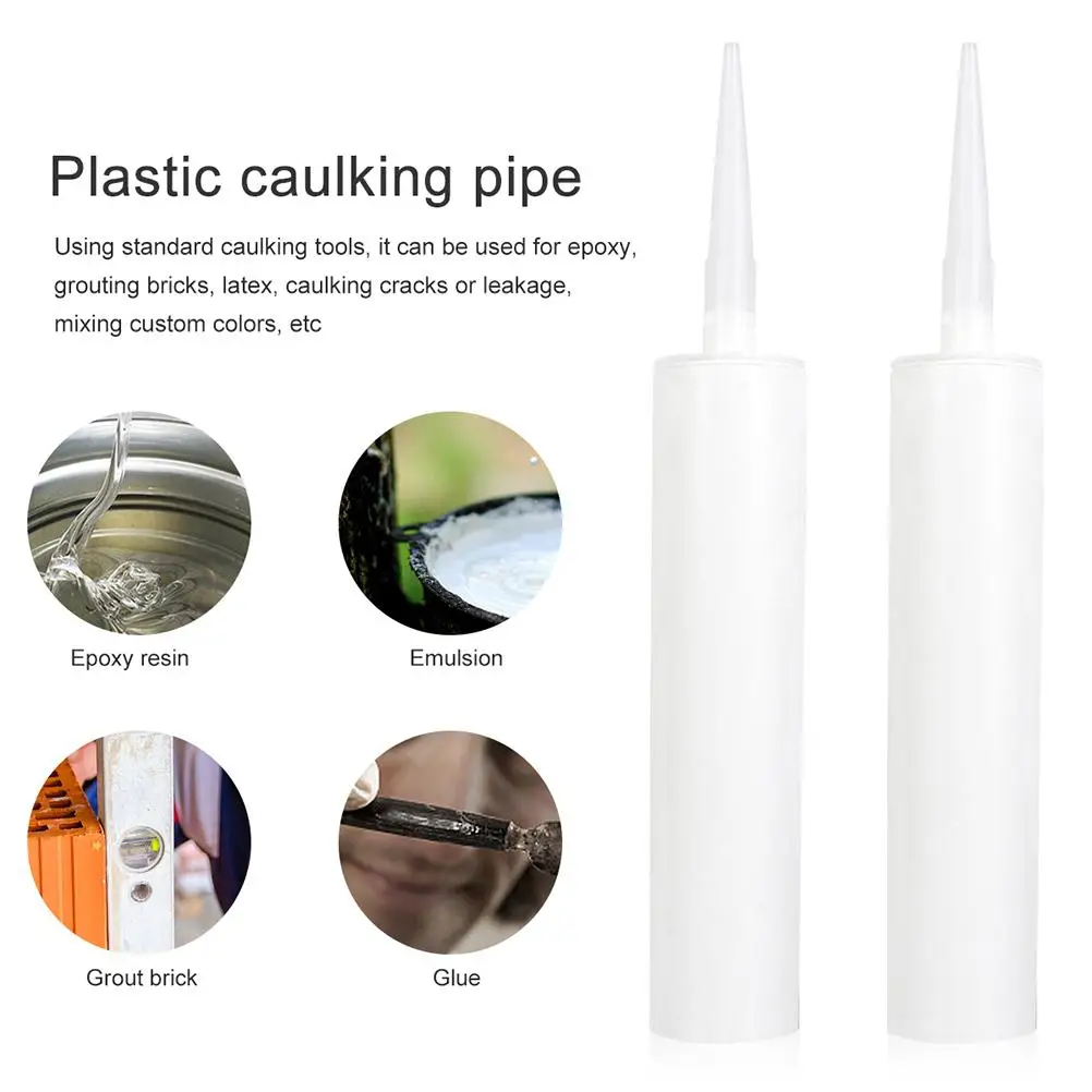 9pcs Empty Caulk Tubes Reusable Sealant Containers for Epoxy Grouting Tile Latex Caulking Cracks Repair Waterproof Fillable