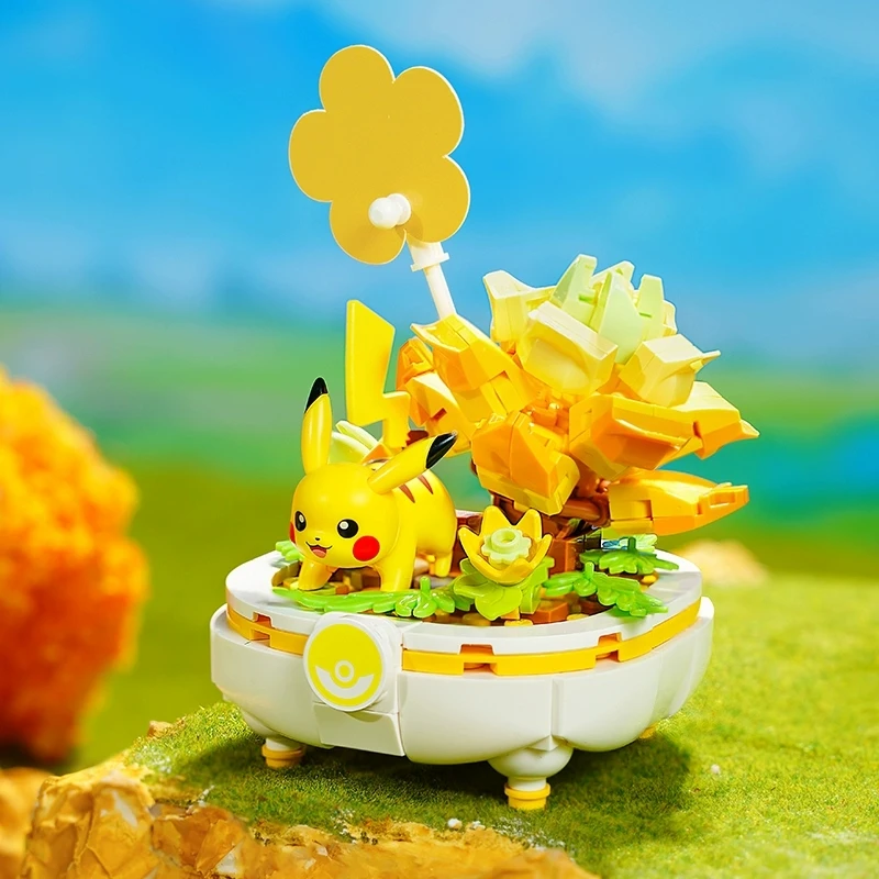 Pokemon Building Blocks Cartoon Pikachu Bulbasaur Toy Children\'s Assembled Model Pet Elf Kid Boy Gift Compatible With Lego