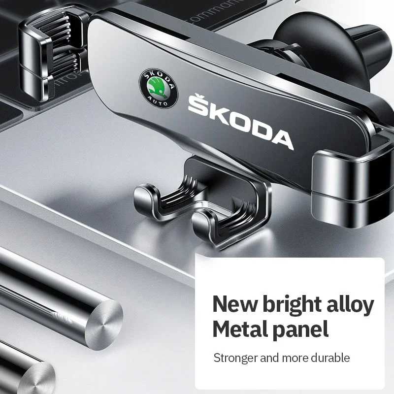 Car Air Vent Phone Holder Car Mount Cellphone Support For Skoda Octavia Rapid Kodiaq Karoq Fabia Kamiq Superb Derivative Vision - view 2
