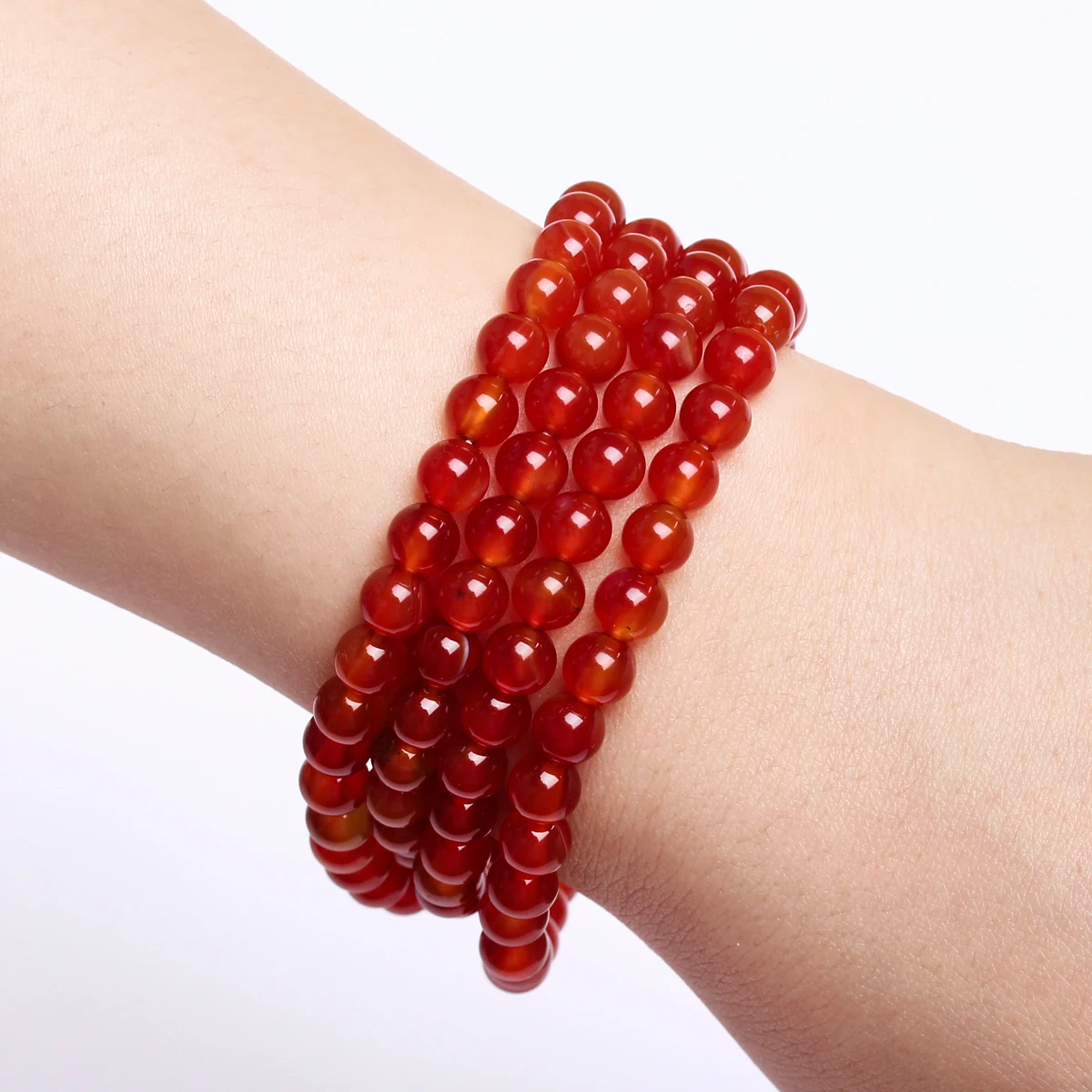 40/30/20Pcs 4/6/8mm Red Carnelian Agate Natural Stone Round Loose Beads DIY Bracelets For Jewelry Making