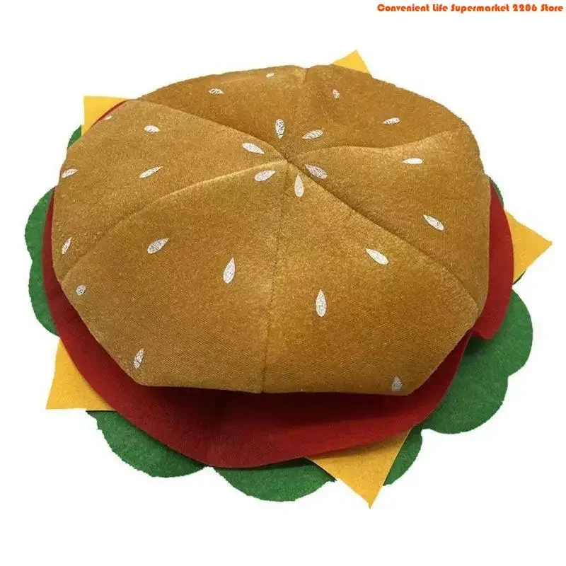 G92D Carnivals Headgear Hat Funny Fast Fancy Hamburger Hat Prop for Halloween
