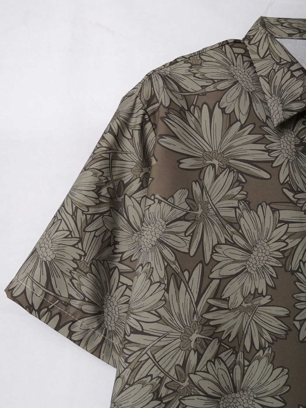 Oversized Loose Short Sleeve Chrysanthemum Flower Print Hawaii Beach Summer Men Shirt Fashion Casual Mens Clothing