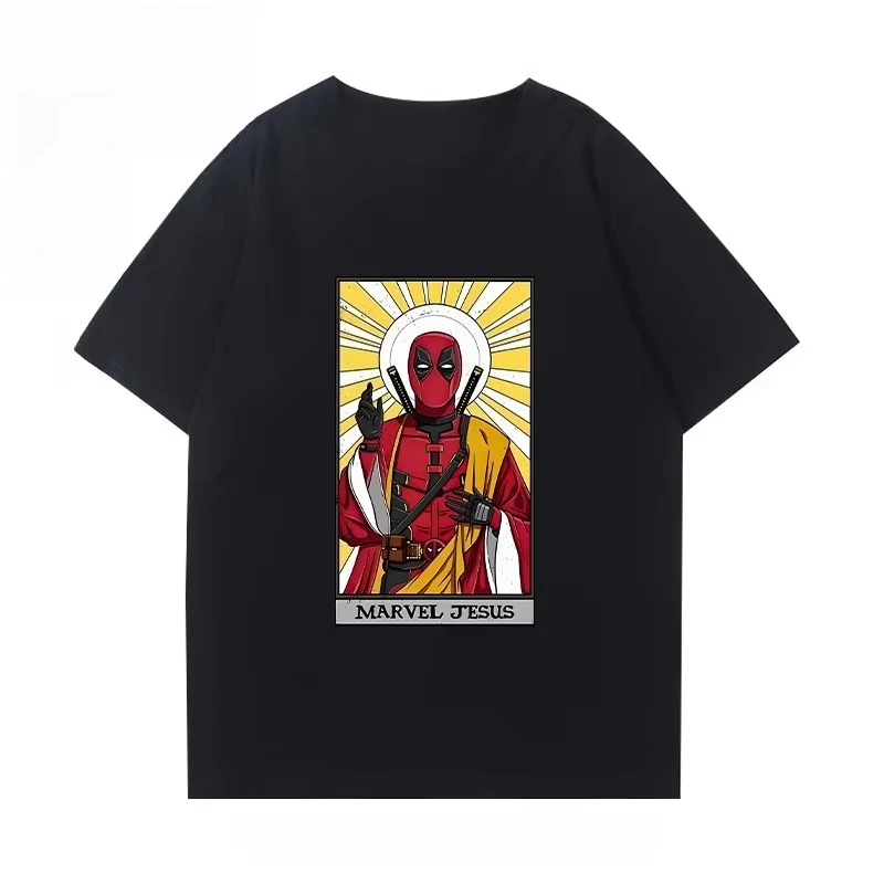 

Футболка с короткими рукавами из фильма Marvel Deadpool and Wolverine Deadpool 3, мужская и женская хлопковая футболка с короткими рукавами, популярная