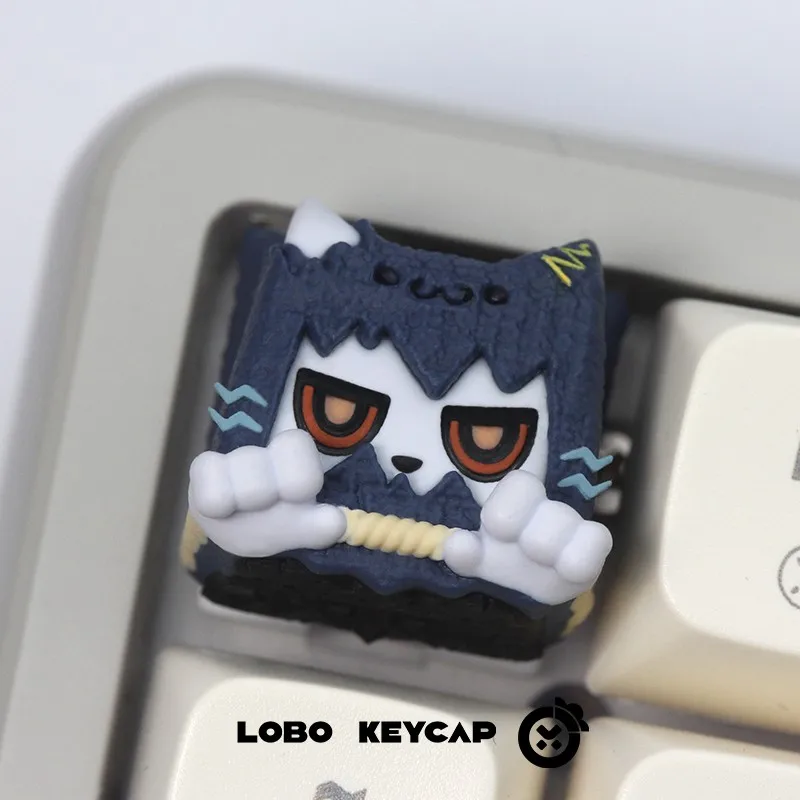 LOBO Sack Cat Keycaps Hand-made Resin Keycap Mechanical Keyboard Keycaps Cute Customized Gaming Accessories Gifts