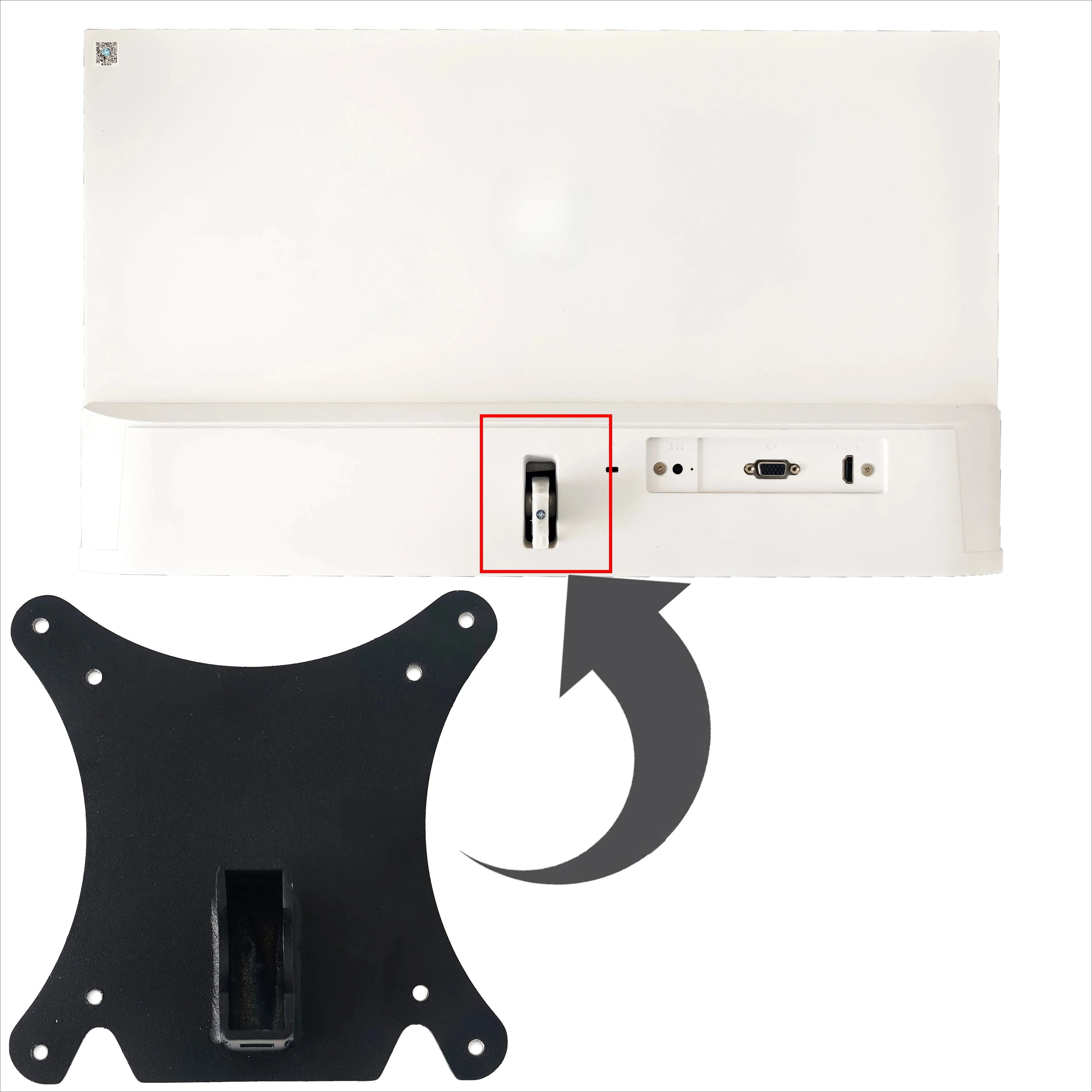

VESA Adapter for HP Series 5 23.8" 24" Inch 524sa 524sw 524sf FHD Monitor Bracket Mounts to Stand / Arm / Desk Mount