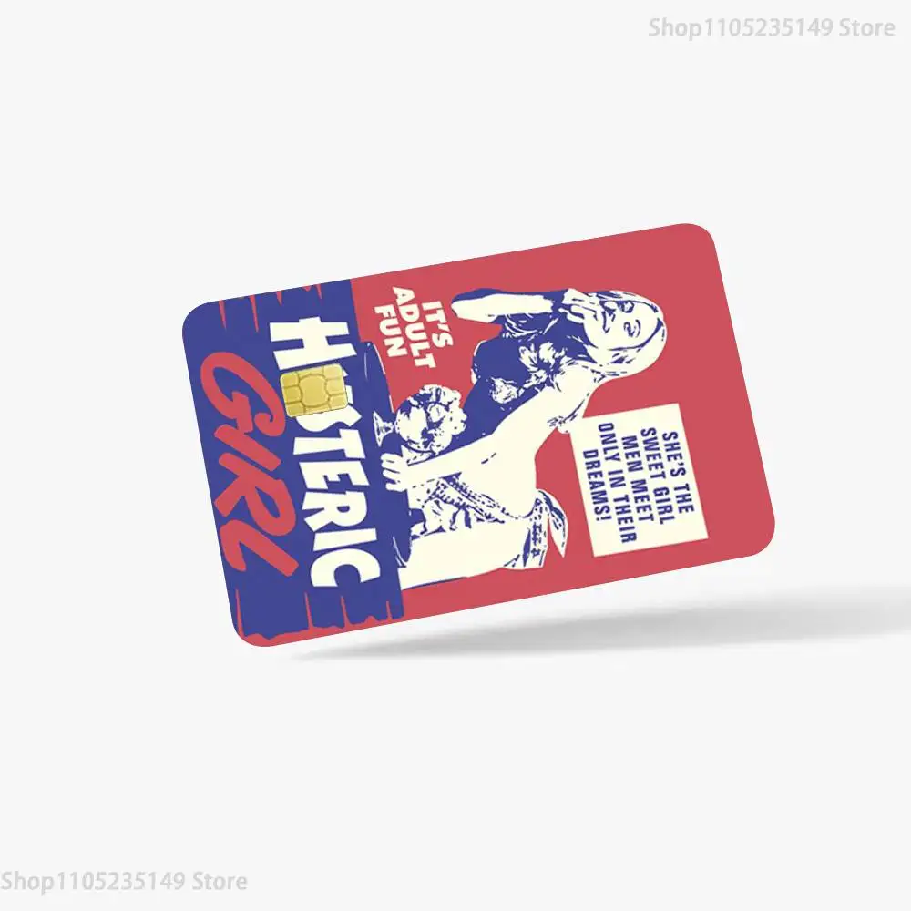 H-Hysteric Glamour Girl Credit Card HD Stickers Game Card Decal Card Matte Film Skin Small Chip
