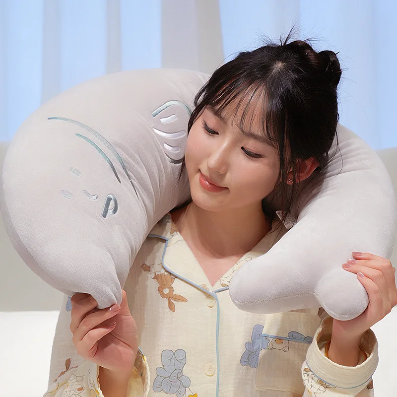وسادة مضحكة لطيفة للجسم، قاعدة فائقة النعومة غير قابلة للانزلاق، هدية رائعة للمنزل، أريكة السرير، استخدام المكتب، قابلة للغسل في الغسالة