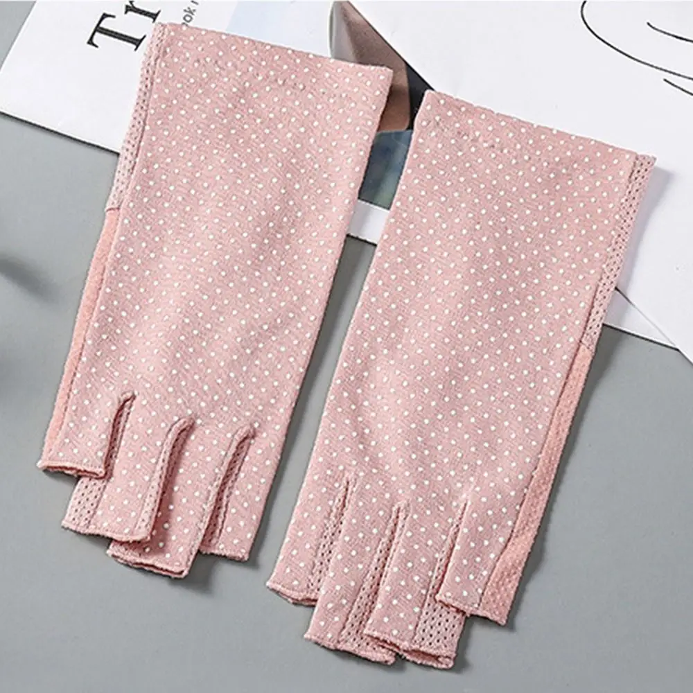 Fashion Summer Sunscreen Gloves Breathable UV Protection Sun Protection Gloves Anti-slip Thin Anti-UV Mittens Running