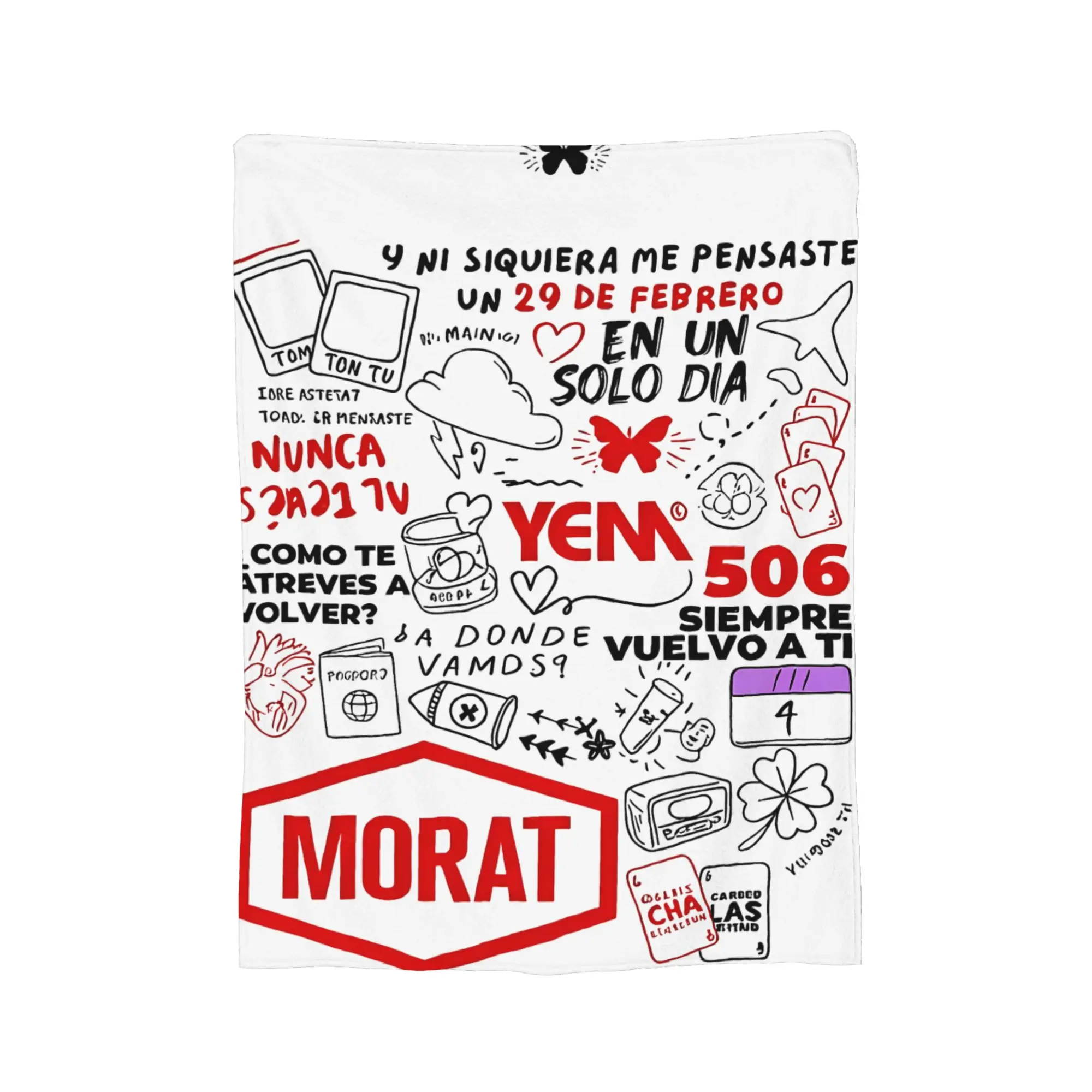 Morat Band POP Rock Music Tour Blanket Multiple Sizes Warm Cozy Fluffy  Throw Blankets for Sofa Couch and Bed