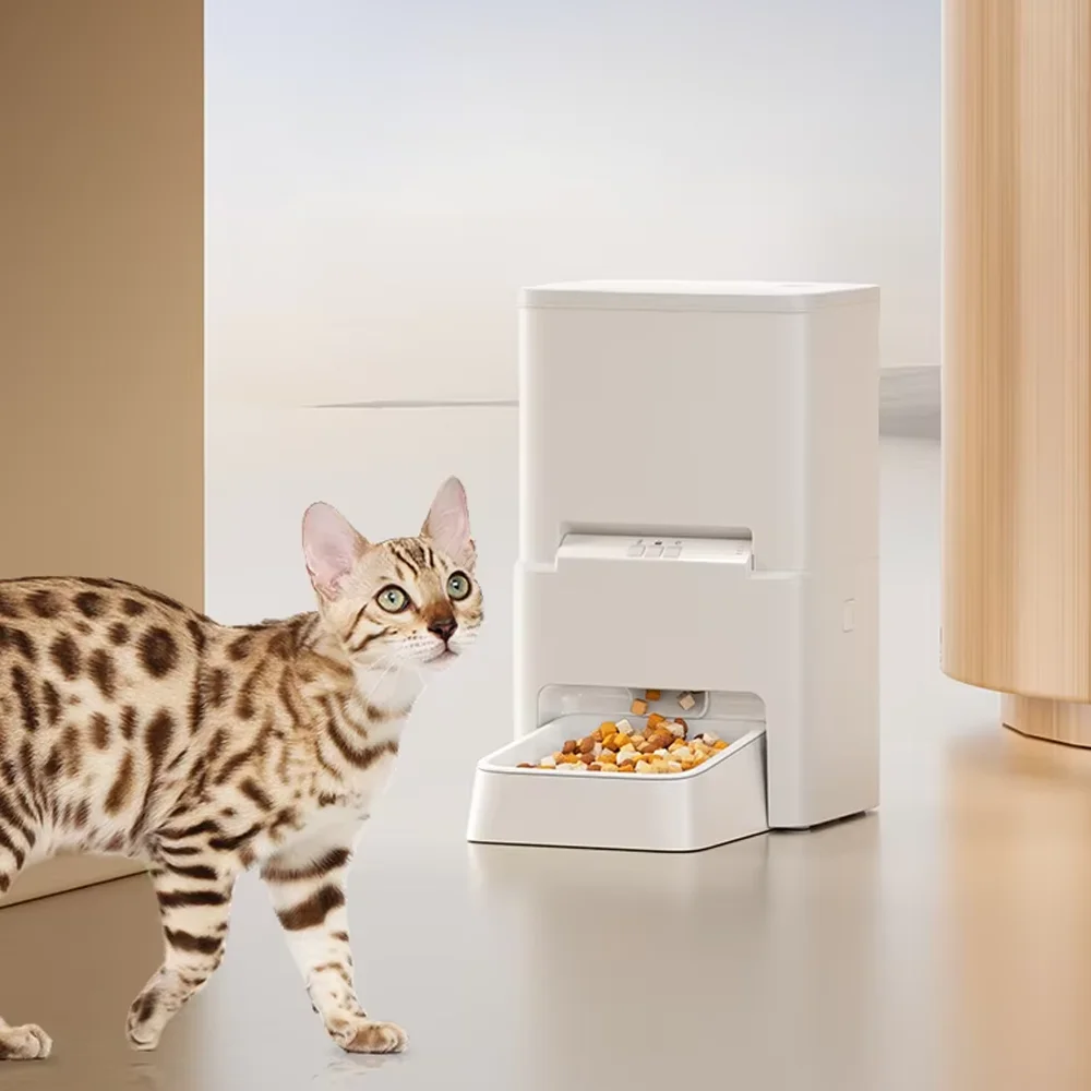 App Control 6L Automatic Pet Feeder Recording up to 10 Meals Pet Feeder Wifi Remote Intelligent Dog Cat Feeder