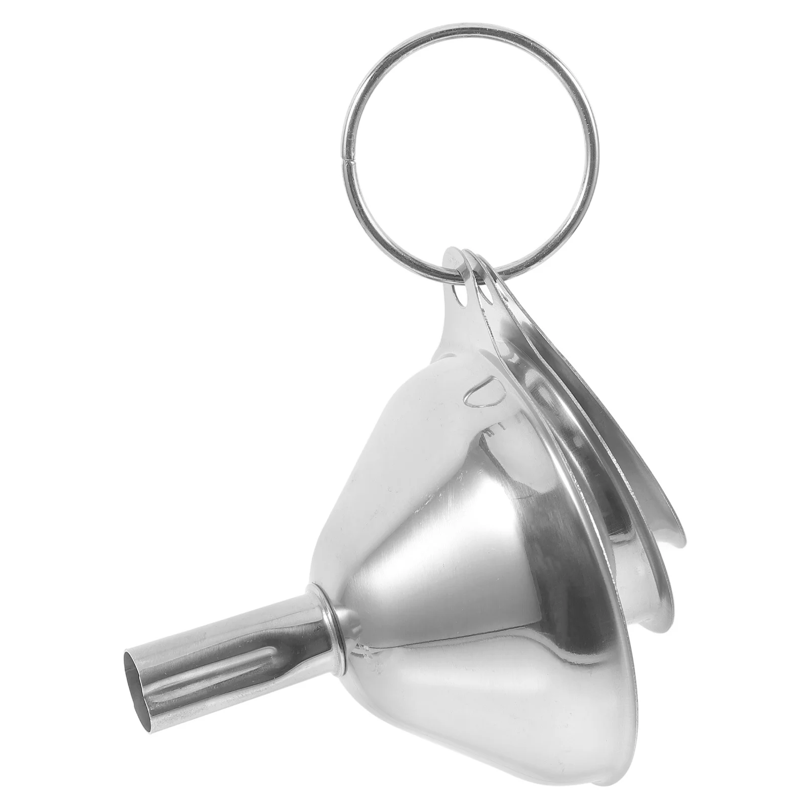 

1Set Stainless Steel Funnels Kitchen Tool Liquid Transfer Funnel Multifunctional Oil Vinegar Jam Filling Funnel for Home Use