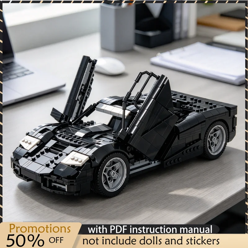 2130PCS MOC Classic Retro Super Sports Car Vehicle Model Building Blocks DIY Assembly Toy Adult Collector Collection Desktop