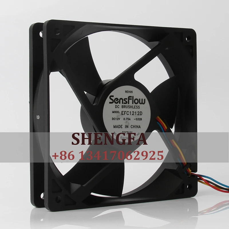 DELTA EFC1212D Case Cooling Fan 120X120X25MM 12V 0.75A 12CM Four-wire Intelligent Temperature Control