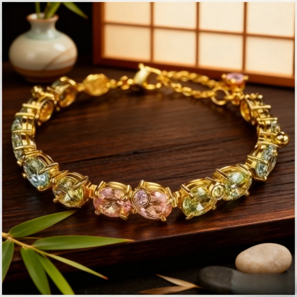

Fashion Jewelry Fashionable luxury dream gold color high-end bracelet party versatile jewelry for the workplace - birthday gift